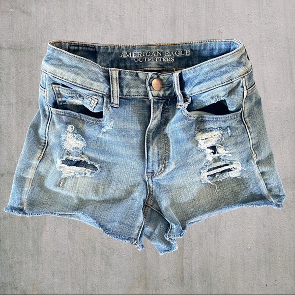American Eagle Outfitters Pants - American Eagle Outfitters 90s Boyfriend Distressed Denim Shorts